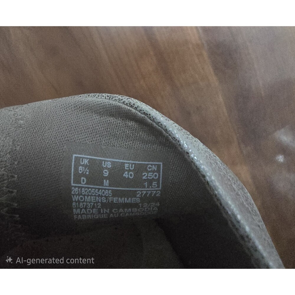 Clarks Womens Nerisa Vine Taupe Metallic Gold Mule Slipper With Cork Heel 9 Read - Picture 11 of 13